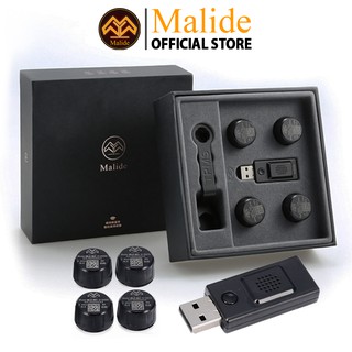 [CHÍNH HÃNG] Cảm biến áp suất lốp van ngoài Malide kết nối APP điện thoại + USB cảnh báo âm thanh - Model B01R06