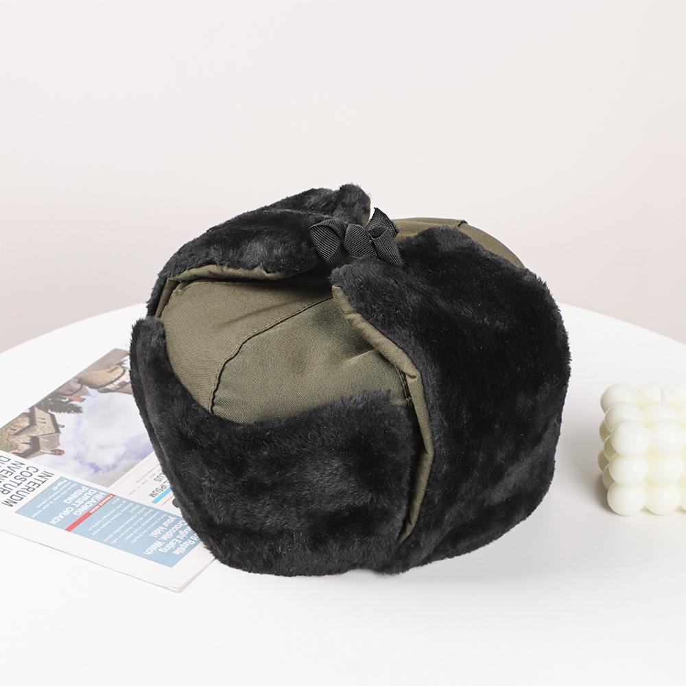 Mũ Trùm Đầu Phối Lông Dày Dặn Phong Cách Nga Ushanka Cho Nữ