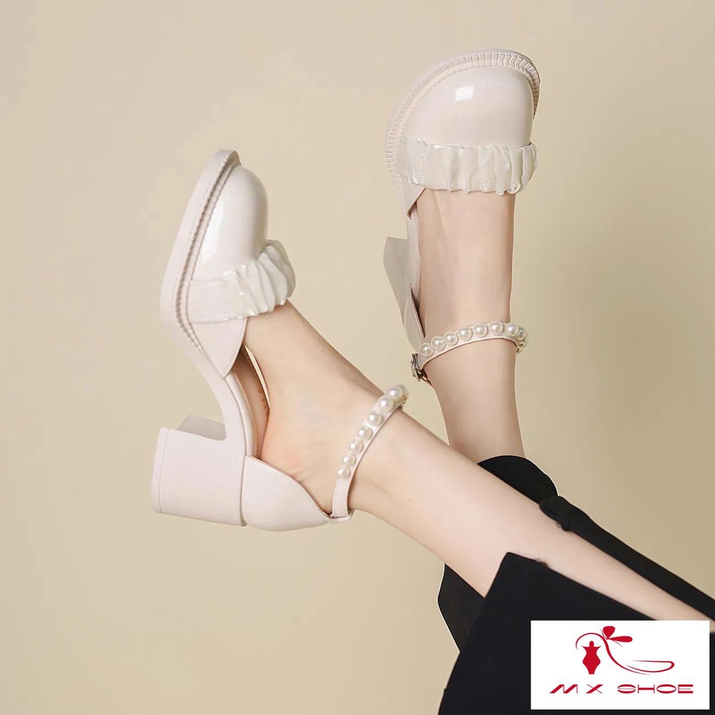 Sandal Cao Gót Phong Cách Thời Trang Mới 2022 Chống Trượt Dễ Phối Đồ Mary Jane