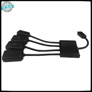 4 in 1 ports micro usb power charging otg hub cable for smartphone tablet