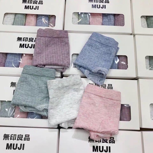 HỘP 5 QUẦN CHIP NỮ COTTON MUJI XUẤT NHẬT [SHOP UMBALA ]