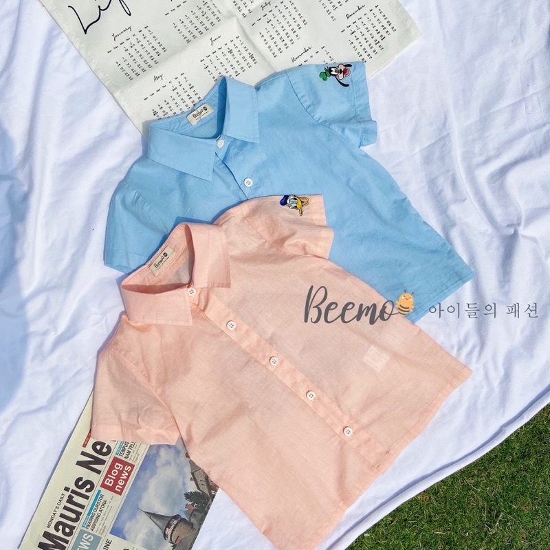 Áo sơmi cộc tay cho bé