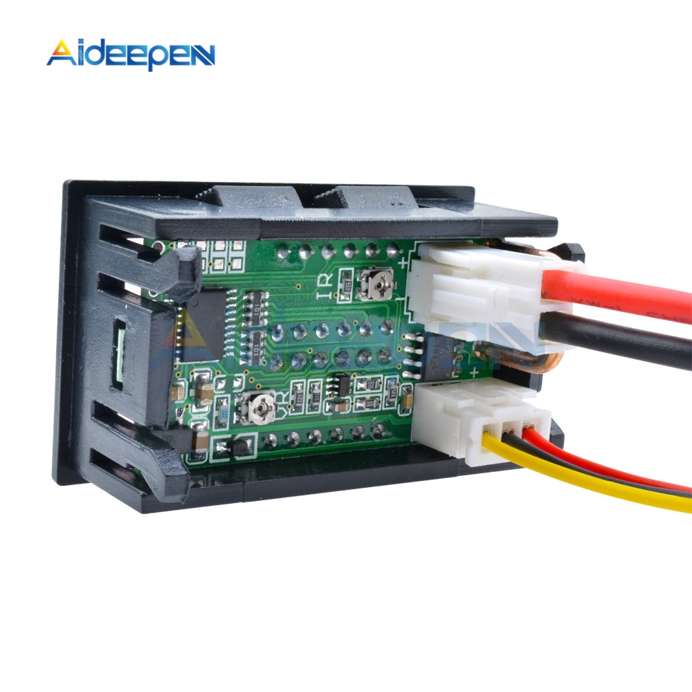 0.28'' Digital Voltmeter Ammeter 4 Bit 5 Wires DC 100V 200V 10A Voltage Current Meter Red Blue/Red Red LED Dual Display Amp Volt | BigBuy360 - bigbuy360.vn