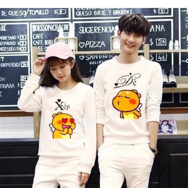 Áo đôi thu đông ngộ nghĩnh đủ màu đủ size (video quay sp bất kỳ tại xưởng)