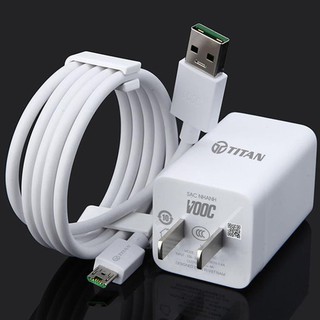 Bộ cốc và cáp sạc nhanh VOOC 4.0 Dành cho OPPO Hãng Titan - Bảo hành 12 tháng 1 đổi 1