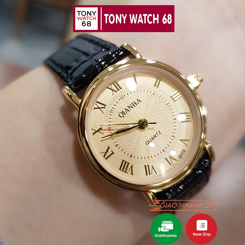 Đồng hồ nữ dây da Qianba chống nước chính hãng Tony Watch 68 giá rẻ