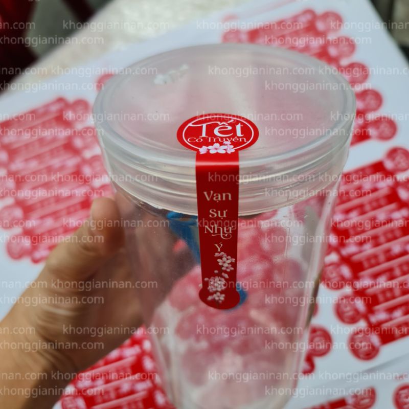 45 Tem niêm phong "Tết Cổ Truyền" dán hủ bánh mứt quà tết mẫu mới by MEANCHE