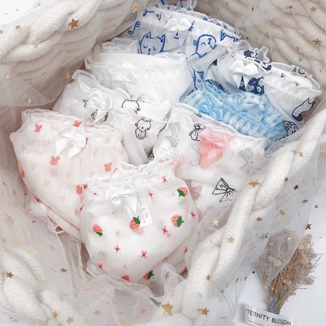 Quần Lót Lưới Siêu Thoáng Họa Tiết Dễ Thương Q586 | BigBuy360 - bigbuy360.vn