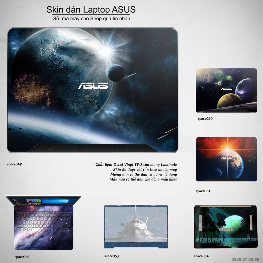 Skin dán Laptop Asus in hình không gian _nhiều mẫu 9 (inbox mã máy cho Shop)