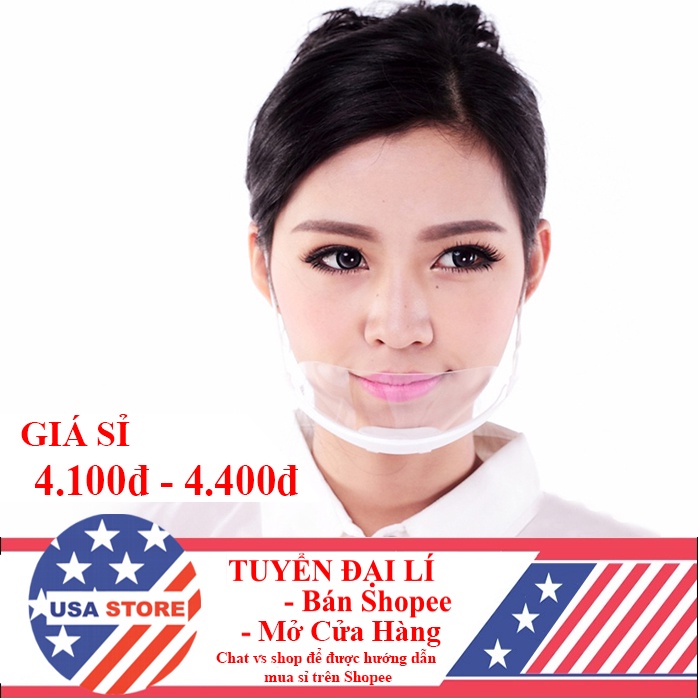 Khẩu Trang Nhựa Cao Cấp Trong Suốt Nhà Hàng, Nhà Bếp
