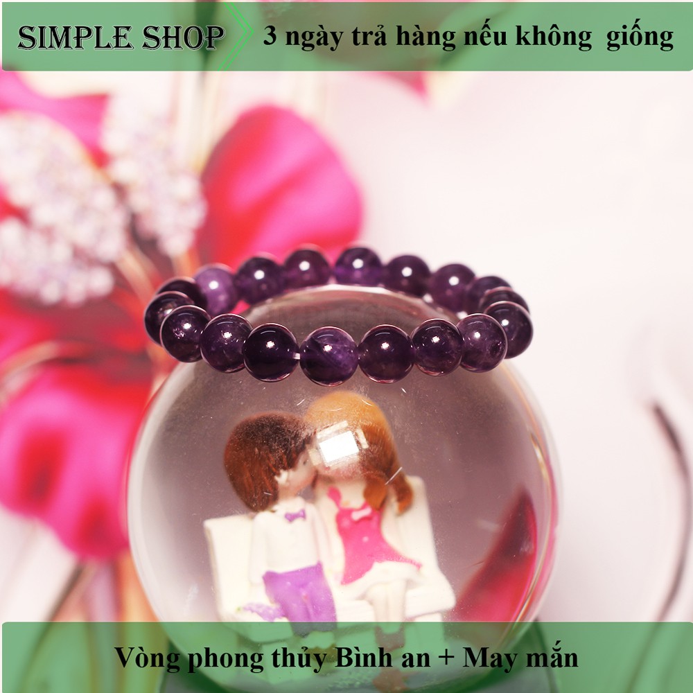 Vòng tay phong thủy ĐÁTHẠCHANH Tím đầy mê hoặc hợp HỎA