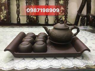 Bộ ấm chén Bát Tràng khay đẹp
