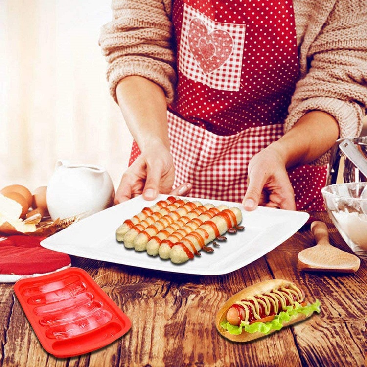 Khuôn Làm Xúc Xích Chất Liệu Silicon An Toàn Cho Bé Ăn Dặm, Dễ Dàng Tiện Lợi