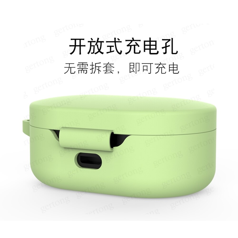 XIAOMI Vỏ bảo vệ hộp sạc tai nghe Redmi Airdot 3 bằng silicon mềm kèm móc
