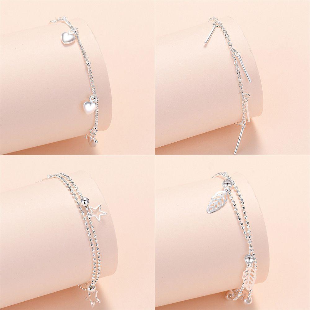 EUTUS Charms Vòng Tay Tình Bạn Màu Bạc Sang Trọng