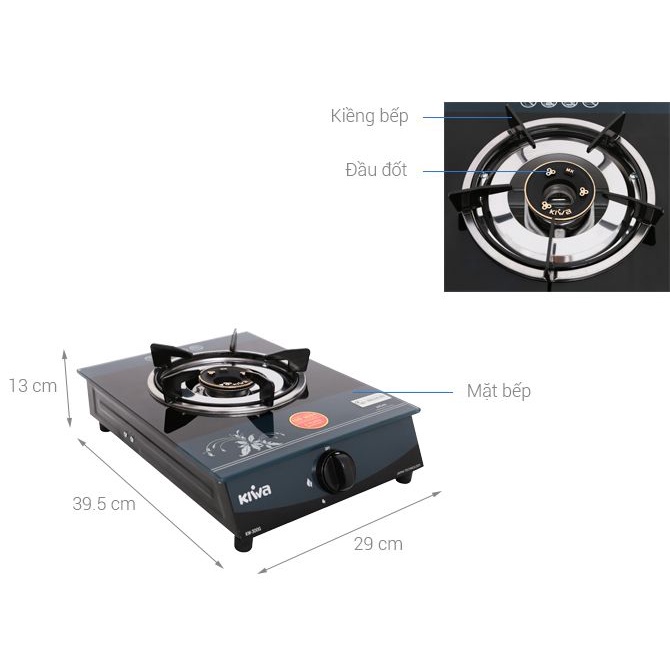 Bếp gas đơn Kiwa KW-300G-Chính Hãng trưng bày 98%-Bảo Hành 12 Tháng