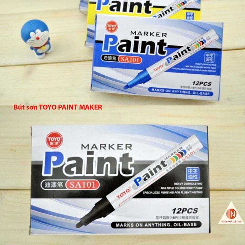 Bút sơn Repaint Toyo SA 101 che phủ vết xước trên giày, vẽ lốp xe, trang trí bề mặt kim loại, nhựa, kính, gỗ, [BÚT LÔNG]