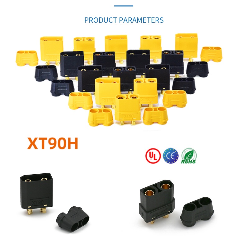 Bộ 4 Đầu Nối Pin Amass XT90 Mạ Vàng 4.5mm Cho Pin Mô Hình Điều Khiển Từ Xa