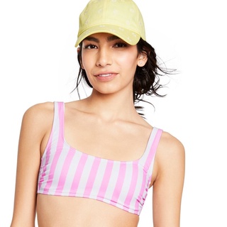 Bộ bơi bikini 2 mảnh Stripe Pink
