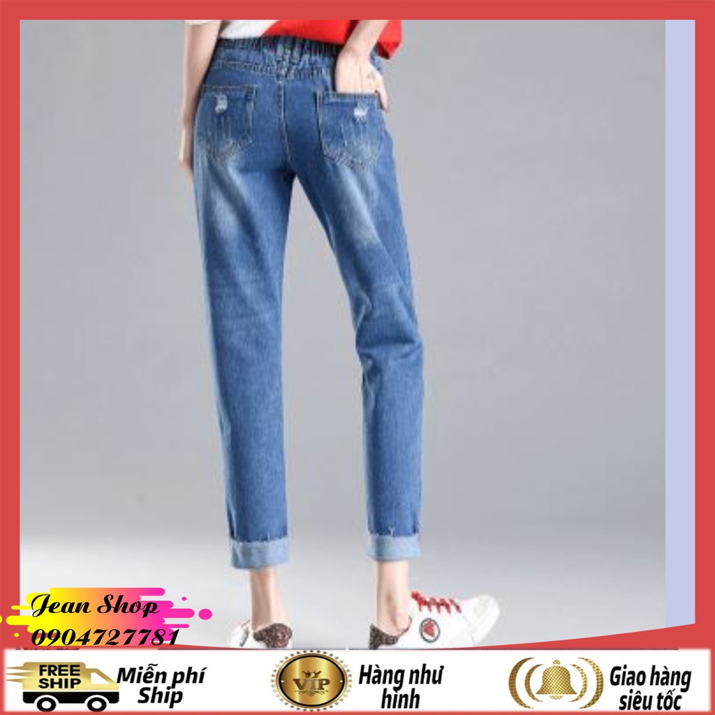 Quần bò nữ FREE SHIP Quần bò rách giá rẻ hàng Quảng Châu cao cấp- Quần jeans nữ cạp cao ống xuông tôn dáng Q23