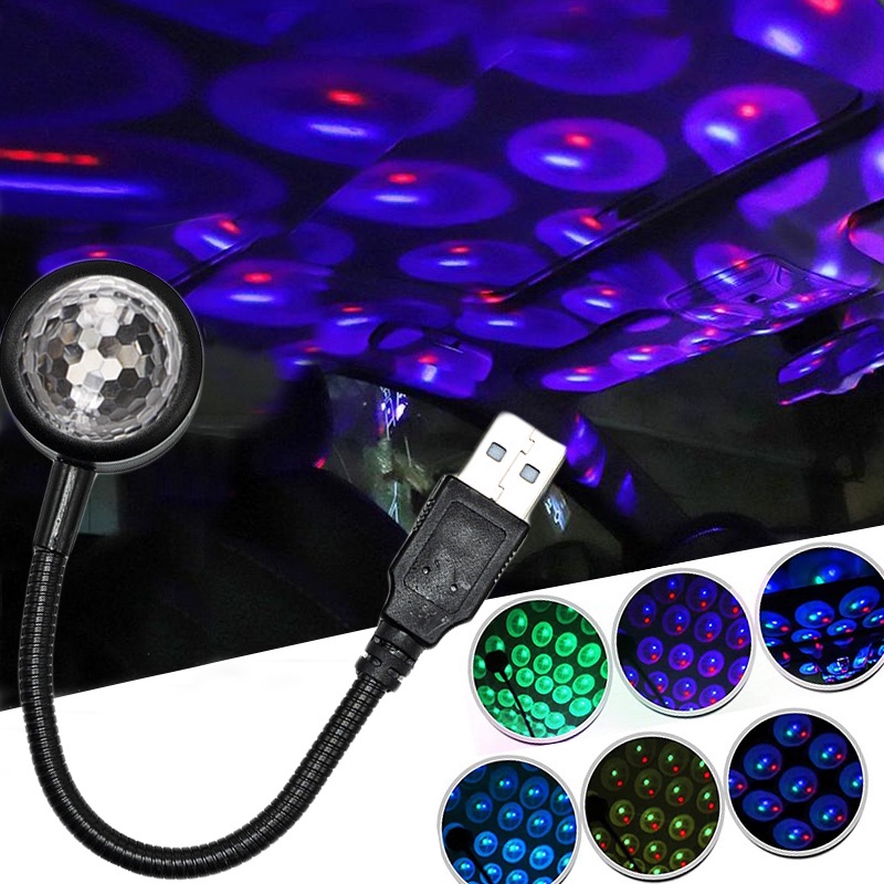 Đèn LED Chiếu Mini Nhiều Màu Sạc USB 9 Chế Độ Đa Năng Trang Trí Phòng / Xe Hơi / Quán Pubg / Tiệc Tùng