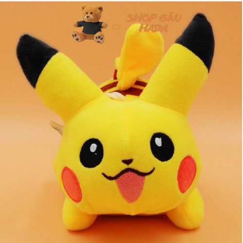 Gấu Bông Pikachu Vàng Nằm Dễ Thương Size 45cm Mềm Mịn, An Toàn Cho Bé Yêu