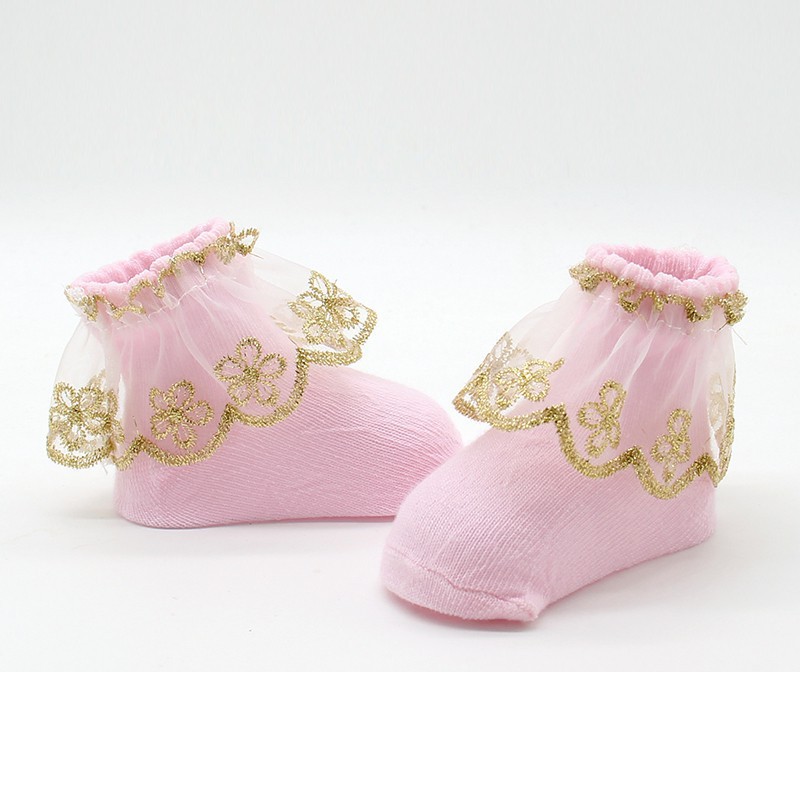 Vớ cotton phối ren xinh xắn đáng yêu cho bé