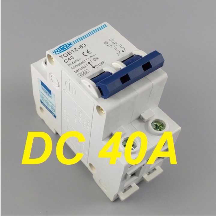 Aptomat 1 chiều chung dụng solar DC 40A TOMZN