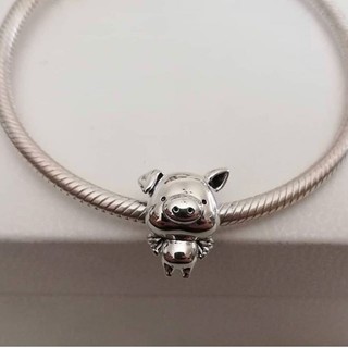 Charm heo bay dễ thương - bạc 925