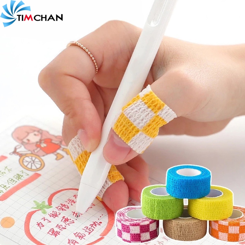 1 Cuộn Băng Dán Ngón Tay Thể Thao Bằng Vải Không Dệt Co Giãn Thoáng Khí Chống Nước 2.5cm*4.5m