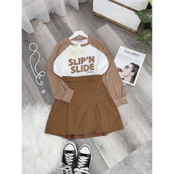 [HOTTREND] Set váy E321 phối áo phông chân váy, chất liệu cotton hàn xuất dư mềm mại tôn dáng | BigBuy360 - bigbuy360.vn