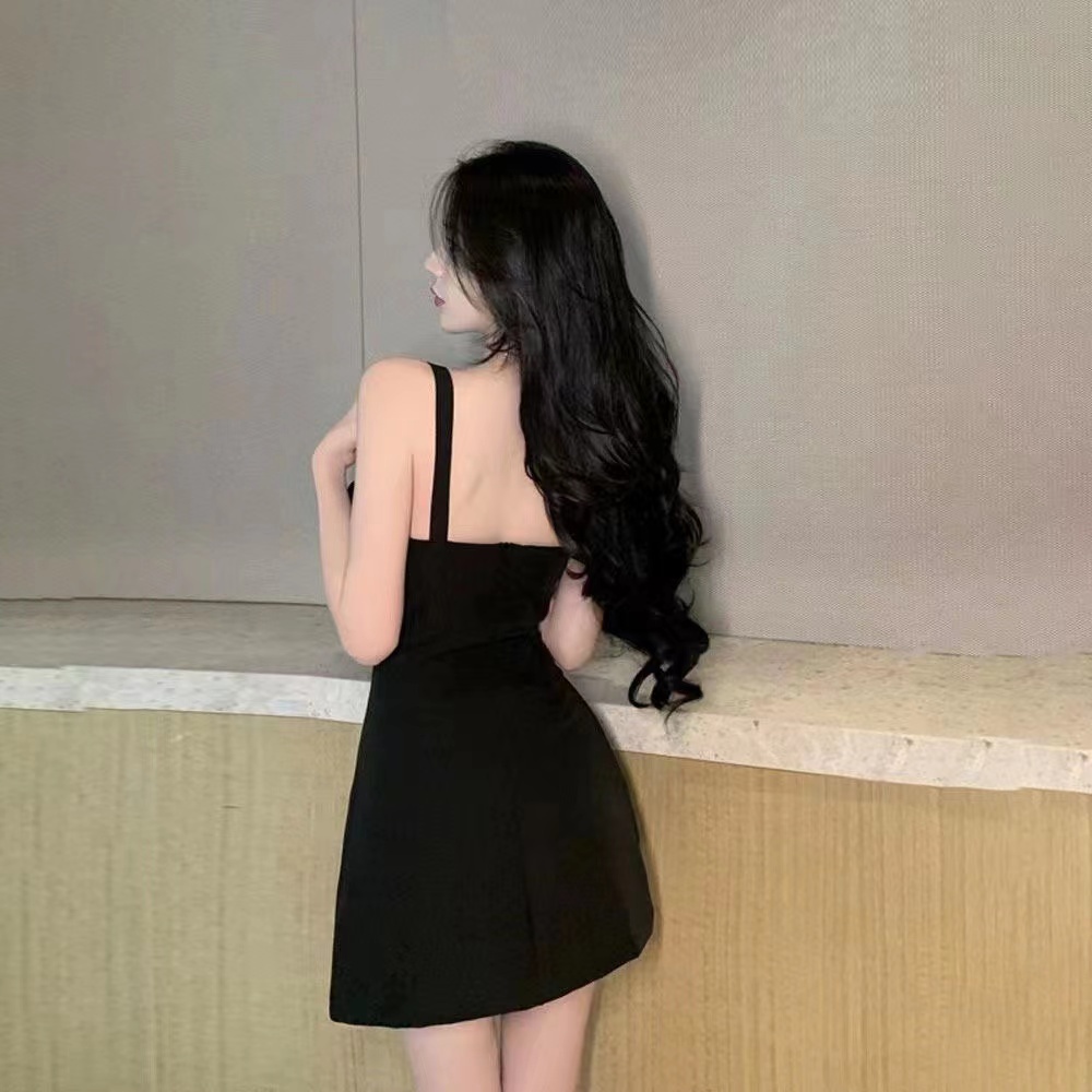 Đầm Perty thiết kế hai dây phong cách Hàn Quốc quyến rũ cho nữ