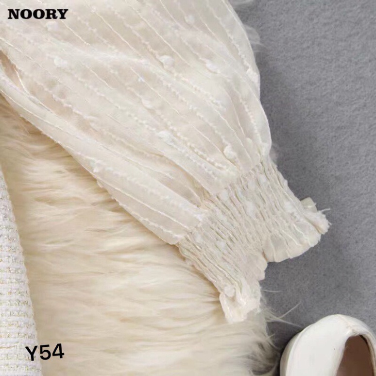 Váy dạ tay phối Y54