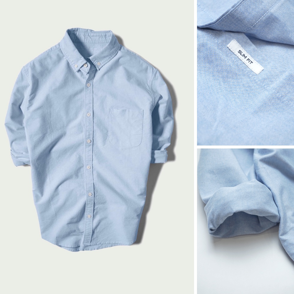 Áo Sơ Mi Nam Dài Tay GU CHẤT, Vải Oxford Cao Cấp, Có Túi Sang Trọng, Form Slim Fit - GUSM04