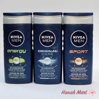 Hàng Đức chất _ Sữa Tắm, Gội, rửa mặt 3in1 cho nam NIVEA MEN 250ml - Hàng Đức nội địa