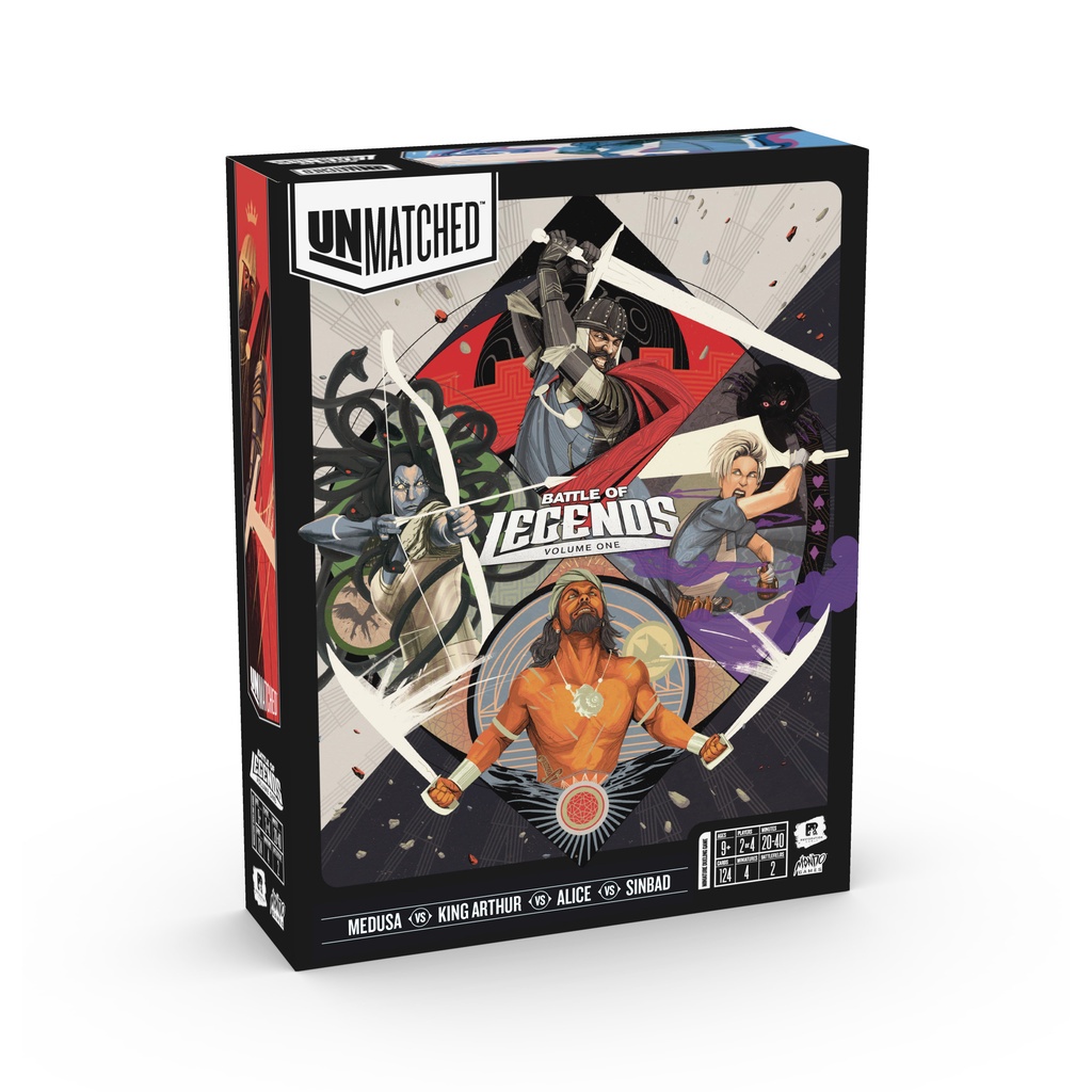 Trò chơi board game chiến đấu Unmatched: Battle of Legends, Volume One dành cho 2-4 người chính hãng
