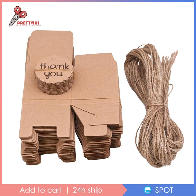 [Prettyia1] Hộp Giấy Kraft Đựng Kẹo Quà Tặng Sinh Nhật Đám Cưới Hình Gối