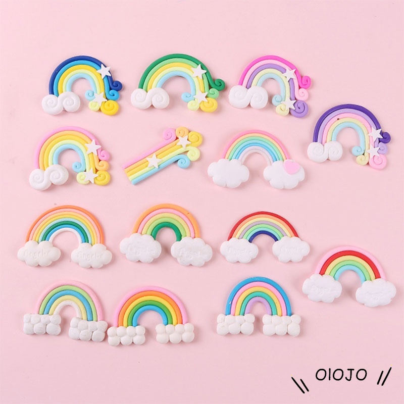 Phụ Kiện Trang Trí Bánh Kem Hình Cầu Vồng Xinh Xắn