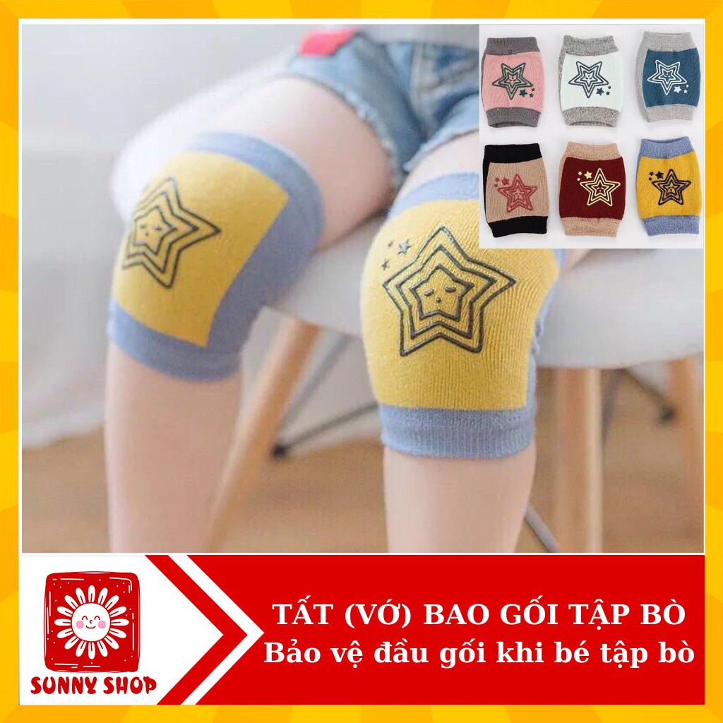 Vớ Tập Bò mẫu ngôi sao Bảo Vệ Đầu Gối Cho Bé (Hàng Loại Dày)/ Tất bao đầu gối cho bé tập bò