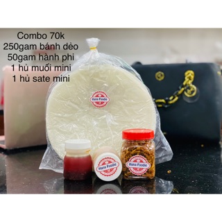 Combo bánh tráng sate cay hành phi mini 70k