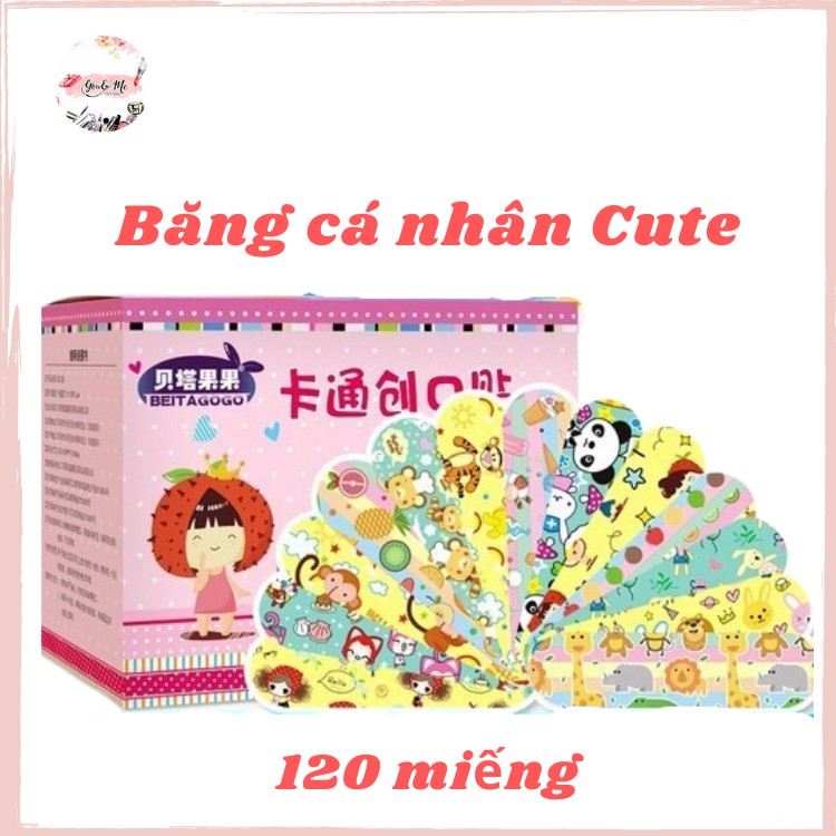 Hộp Combo 120 Miếng Dán Băng Keo Cá Nhân Hình Thú LEECHEE