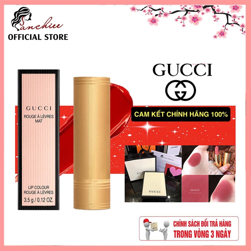 ❤️Hót❤️ Chính Hãng Son Gucci Matte/Satin. chất son lì hoàn hảo, siêu mịn, che được hết các khuyết điểm của môi