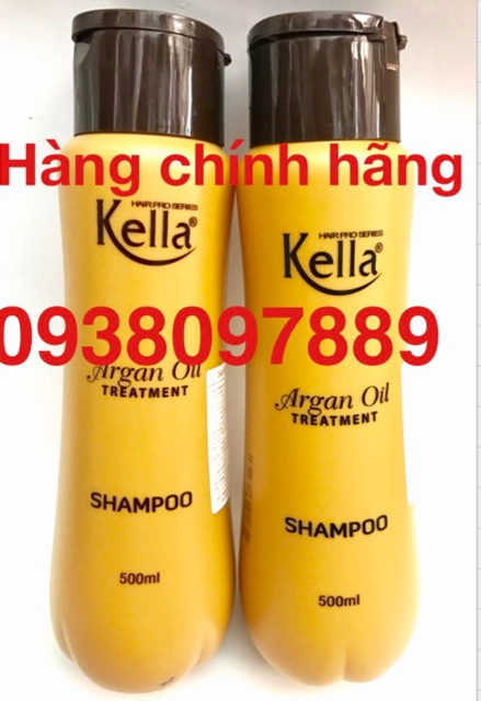 Dầu gội phục hồi Kella Argan oil vàng 500ml 😍 FREESHIP 🍔phục hồi tóc nát ,tái tạo biểu bì tóc,giúp tóc chắc khỏe óng ả 😘