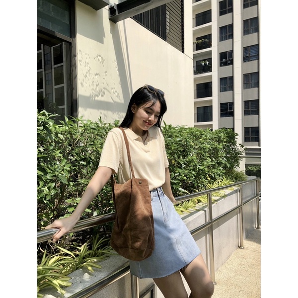 Áo len thun cổ kiểu polo GLEN TOP