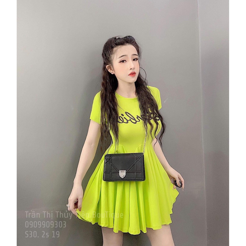 Set váy liền dáng xòe kèm quần cạp chun mã BT13