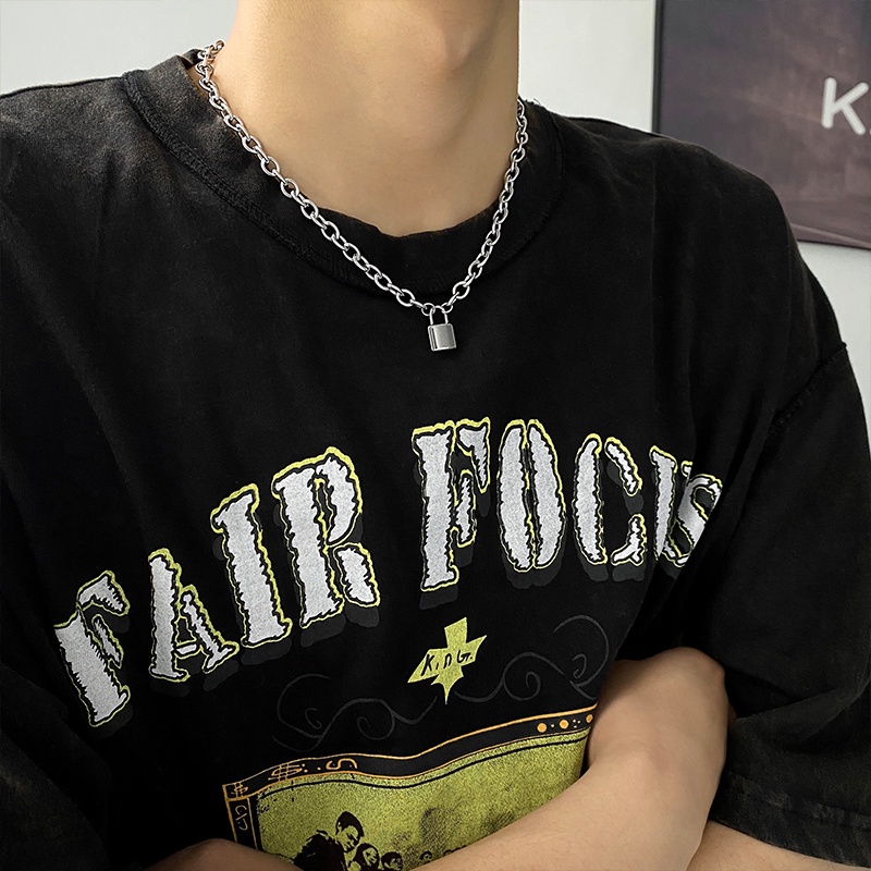Vòng cổ Thép Titan Không Phai Phong Cách Hiphop Đơn Giản Thời Trang Hàn Quốc
