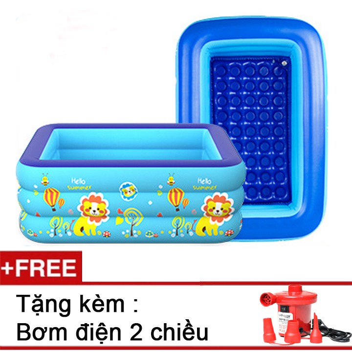 [TẶNG KÈM BƠM ĐIỆN] Bể Bơi Phao Cho Bé Yêu 2 Tầng Loại 1m5