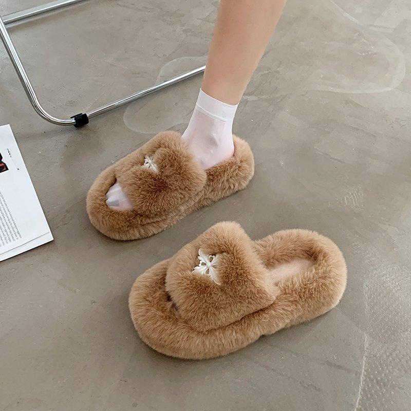 Dép Cotton Chống Trượt Quai Chéo Thời Trang Thu Đông Cho Nữ