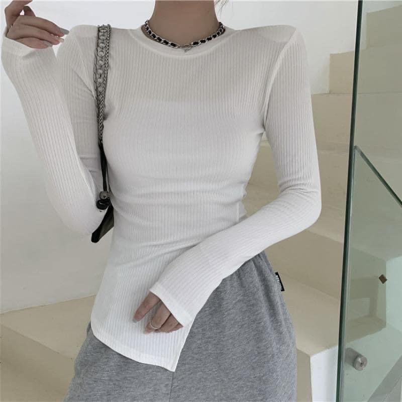 [Mã 11FASHIONSALE1 giảm 10K đơn 50K] Áo Croptop Tay Dài Viền Ren Cúc Gài Xinh | BigBuy360 - bigbuy360.vn