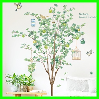 Decal dán tường cây xanh quả xinh Bắc Âu